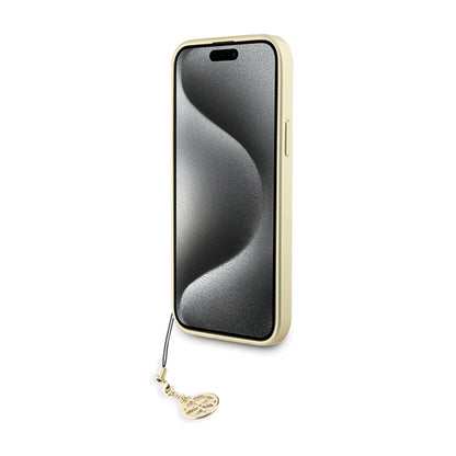 Guess 4G Charms Collection – dėklas, skirtas iPhone 15 Pro Max (pilkas)
