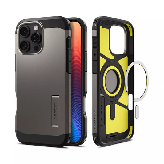 Spigen Tough Armor Mag MagSafe – dėklas, skirtas „iPhone 16 Pro Max“ („Gunmetal“ spalva)