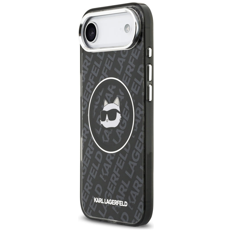 Karl Lagerfeld IML Choupette galvos logotipas MagSafe - Dėklas iPhone Air (juodas)