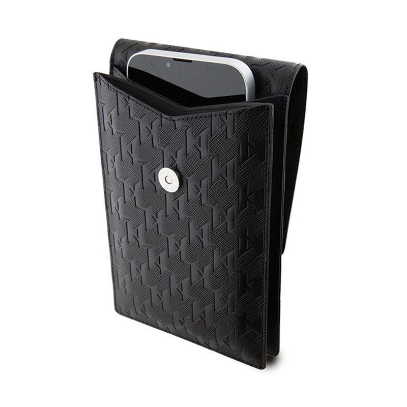 Karl Lagerfeld Saffiano Monogram Choupette – Rankinė telefonui (juoda)