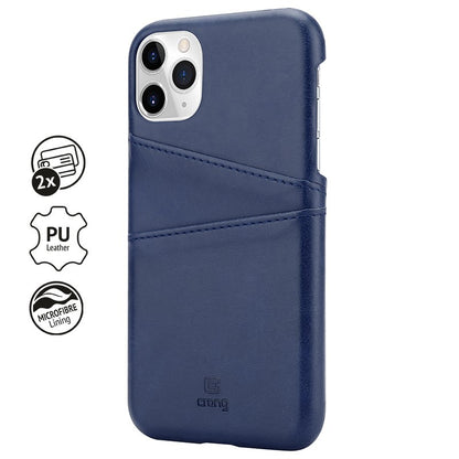 Crong Neat Cover – PU odos dėklas, skirtas iPhone 11 Pro (mėlynas)