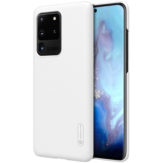 Nillkin Super Frosted Shield - dėklas, skirtas Samsung Galaxy S20 Ultra (baltas)