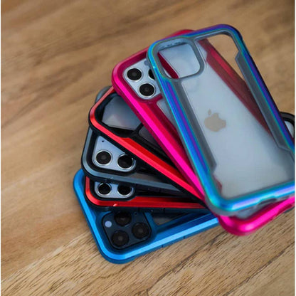 X-Doria Raptic Shield – aliuminio dėklas iPhone 14 Pro (atsparumas kritimui iš 3m) (persiliejančių spalvų)