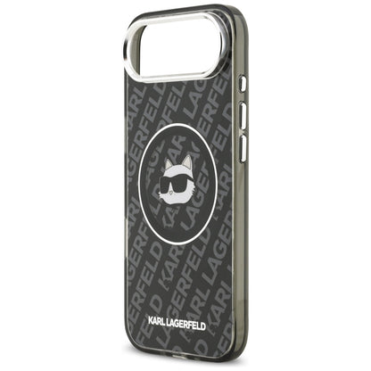 Karl Lagerfeld IML Choupette galvos logotipas MagSafe - Dėklas iPhone Air (juodas)