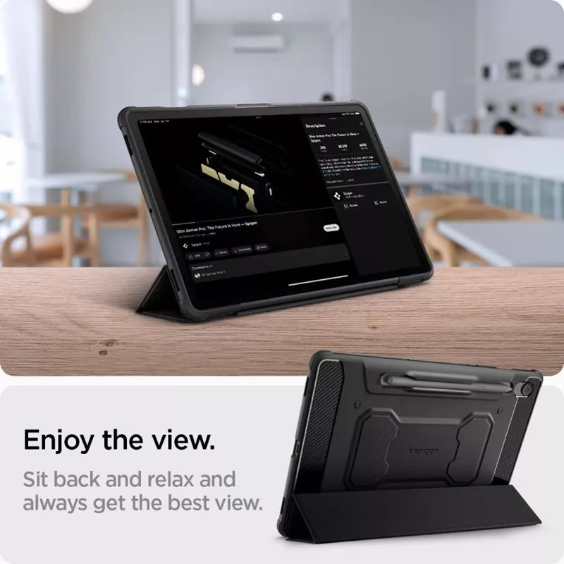 Spigen Rugged Armor Pro – dėklas, skirtas „Samsung Galaxy Tab S10 FE+ 13,1 colio“ (juodas)