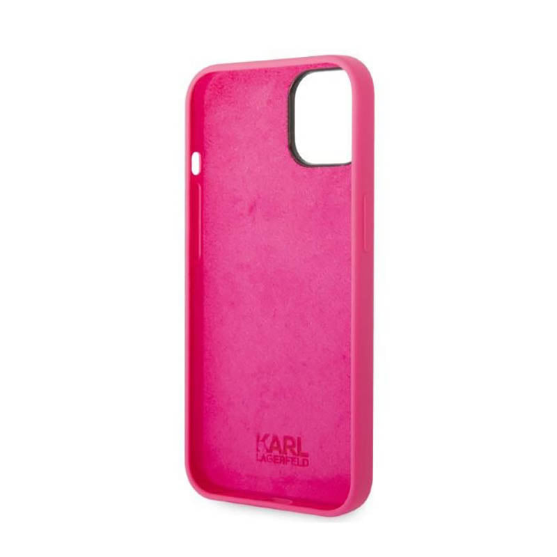 Karl Lagerfeld Silicone RSG – dėklas, skirtas iPhone 14 Plus (rožinė)