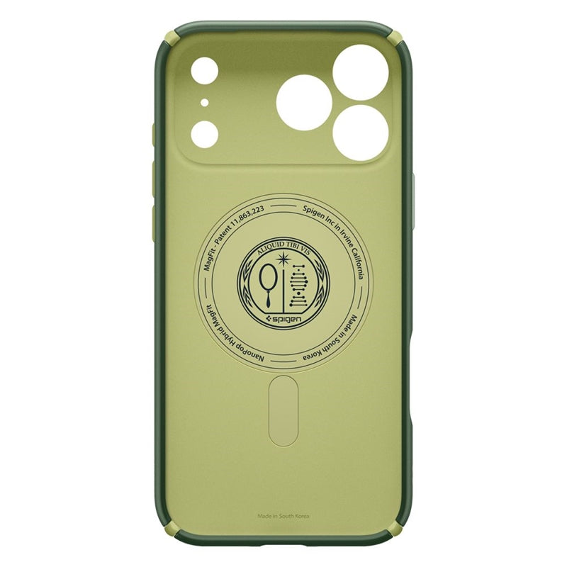 Spigen Nano Pop Hybrid Mag MagSafe dėklas, skirtas iPhone 17 Pro (Avo Green)
