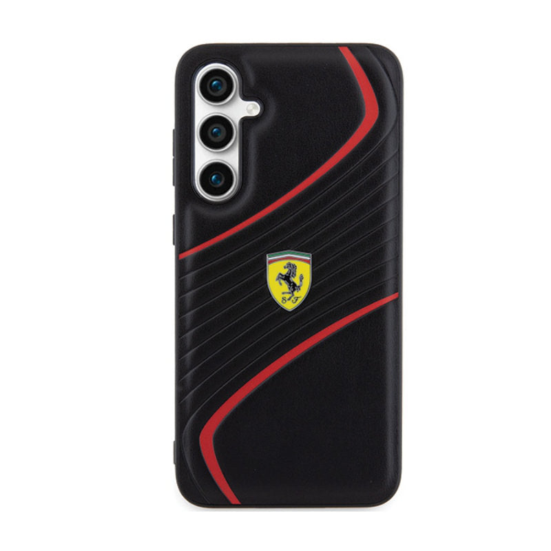 Ferrari Twist Metal Logo - Samsung Galaxy S23 FE dėklas (juodas)