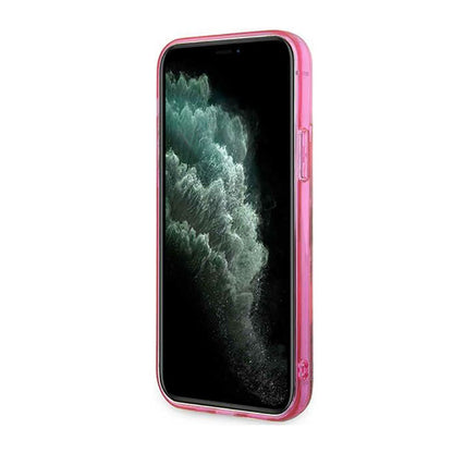 Karl Lagerfeld Liquid Glitter NFT Choupette Head – dėklas iPhone 12 / iPhone 12 Pro (rožinis)