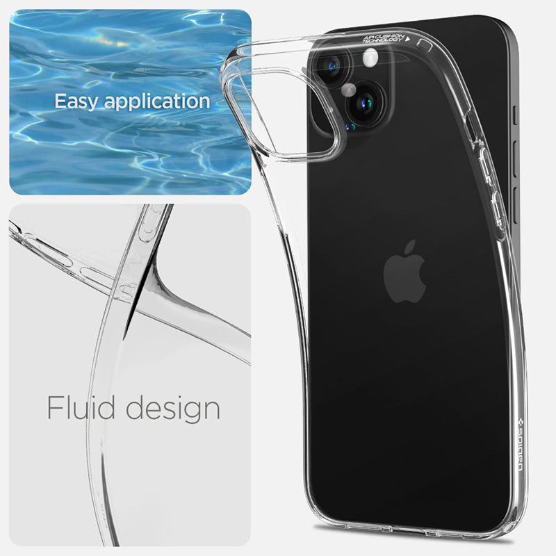 Spigen Liquid Crystal - dėklas, skirtas „iPhone 15“ (skaidrus)