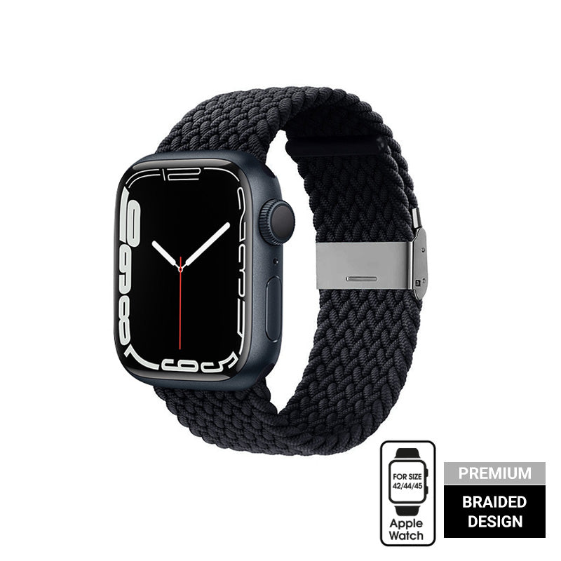 Crong Wave Band – Pinta dirželis Apple Watch 44/45/46/49 mm (grafito)
