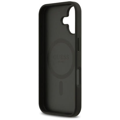 Guess 4G Circle Classic Logo MagSafe dėklas – iPhone 17 (juodas)