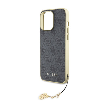 Guess 4G Charms Collection – dėklas, skirtas iPhone 15 Pro Max (pilkas)