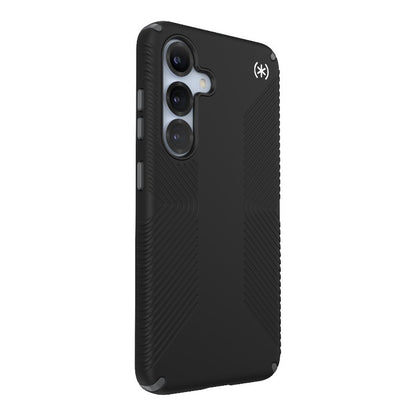 Speck Presidio2 Grip – Samsung Galaxy S25 / S24 dėklas (juodas/skalūno pilkumo/baltas)