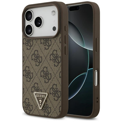 Odos 4G Trikampis Strasas MagSafe dėklas iPhone 17 Pro (rudas) Guess