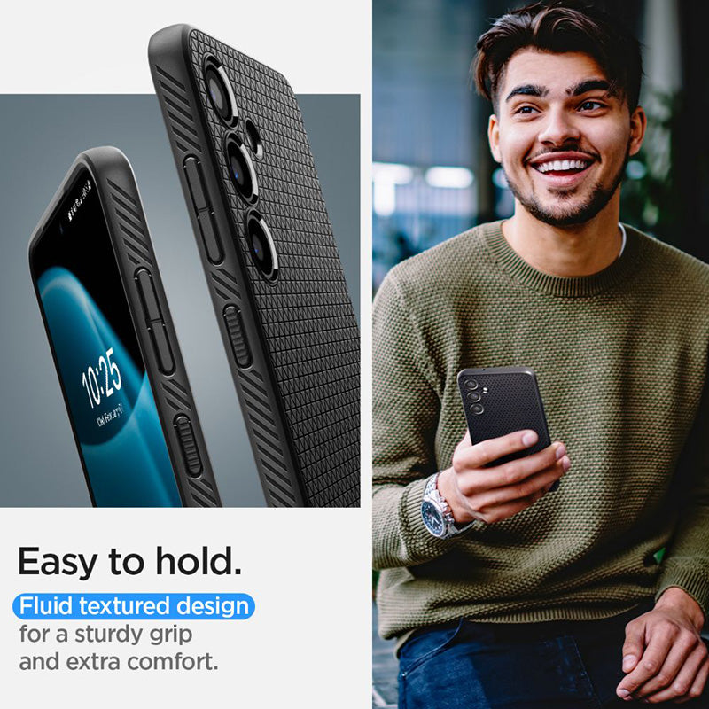 Spigen Liquid Air – Dėklas, skirtas Samsung Galaxy S24 (matinė juoda)