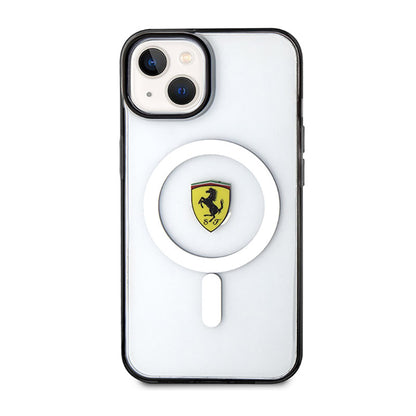 Ferrari Outline Magsafe – dėklas iPhone 14 Plus (permatomas)