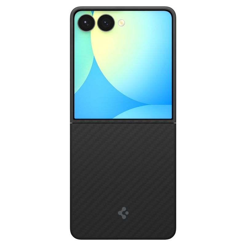 Spigen Airskin Aramid – Dėklas, skirtas Samsung Galaxy Z Flip 7 (juodas)