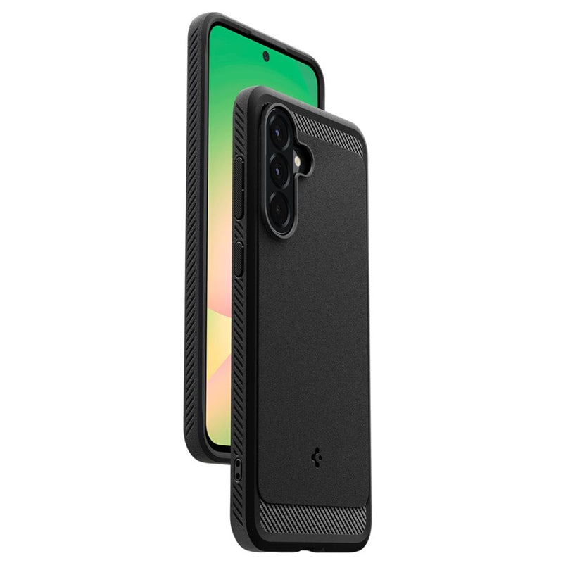 Spigen Rugged Armor – dėklas Samsung Galaxy A56 5G (matinė juoda)
