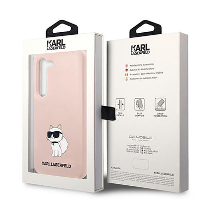 Karl Lagerfeld Silikoninis NFT Choupette – dėklas, skirtas Samsung Galaxy S23+ (Rožinis)