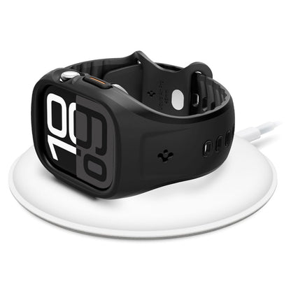 Spigen Liquid Air Pro – dirželis su dėklu, skirtu Apple Watch 10 46 mm (matinė juoda)