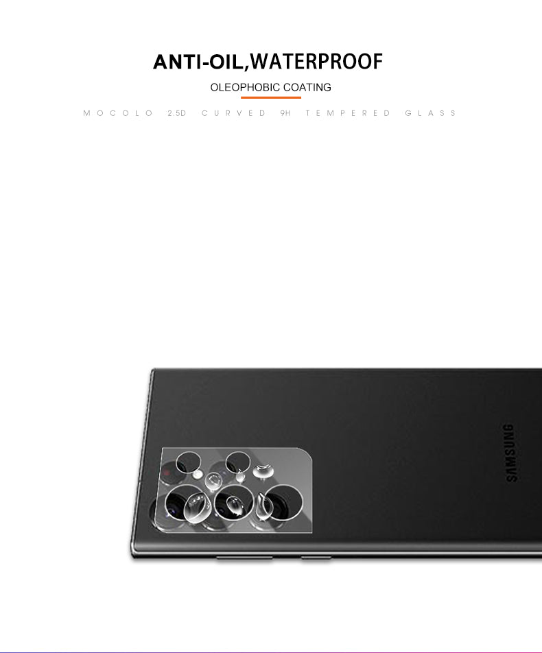 Mocolo Silk Camera Lens Glass - apsauginis stiklas, skirtas Samsung Galaxy S22 Ultra kameros lęšiui