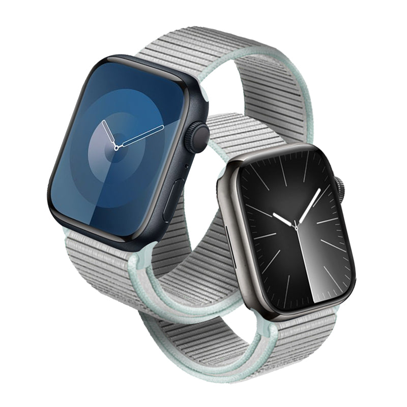 Crong Nylon – sportinis dirželis skirtas Apple Watch 38/40/41/42 mm (Pastelinis pilkas)