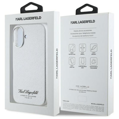 Karl Lagerfeld Hotel RSG - iPhone 16 dėklas (pilka)