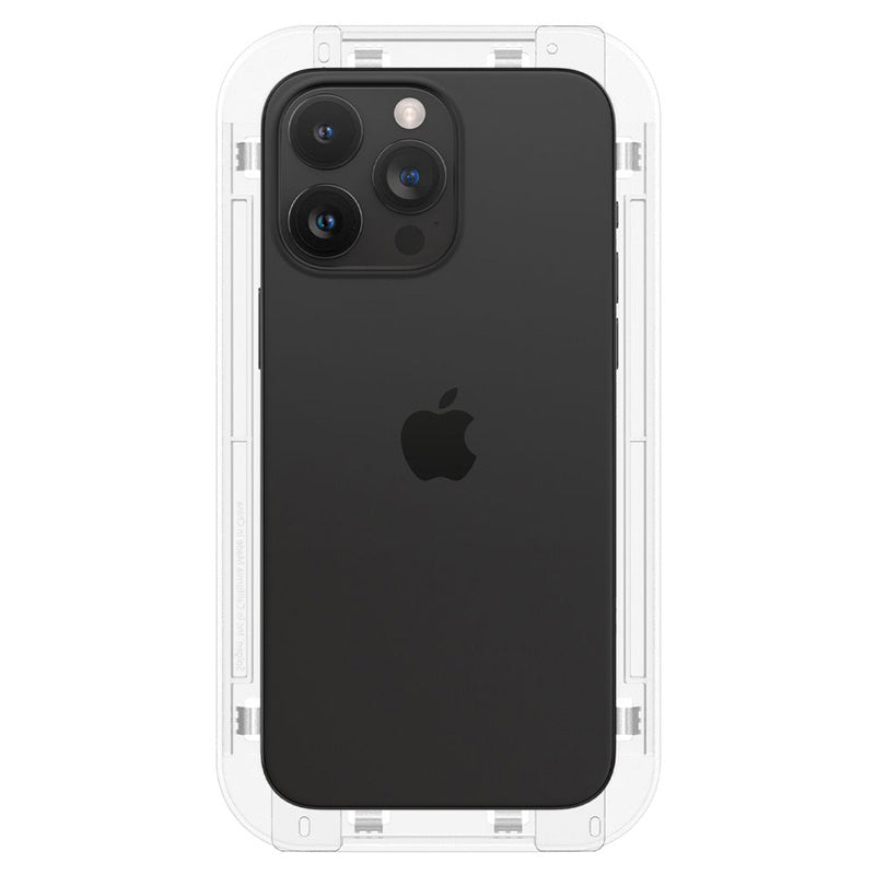 Spigen GLAS.TR EZ FIT FC – grūdintas stiklas skirtas iPhone 15 Pro Max (juodas rėmelis)