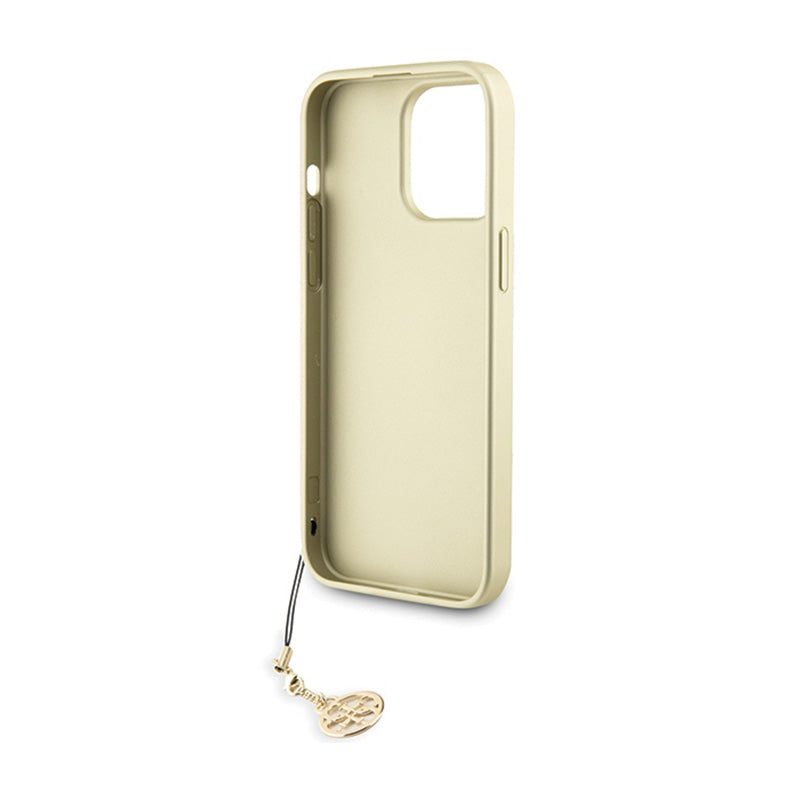 Guess 4G Charms Collection – dėklas, skirtas iPhone 15 Pro Max (pilkas)