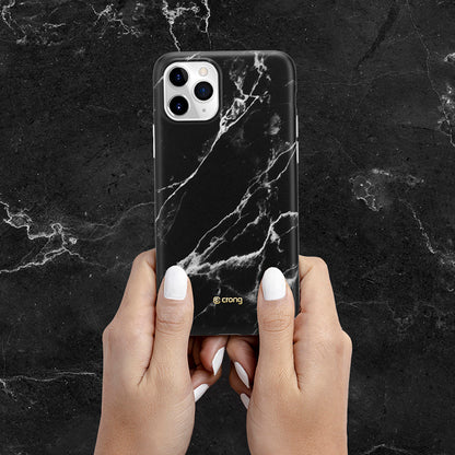 Crong Marble dėklas – dėklas, skirtas iPhone 11 Pro (juodas)