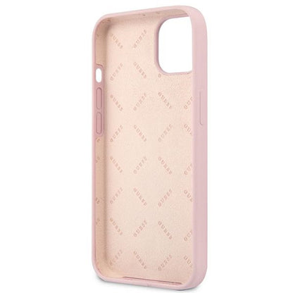 Guess Silicone Triangle Logo - dėklas iPhone 13 mini (violetinė)
