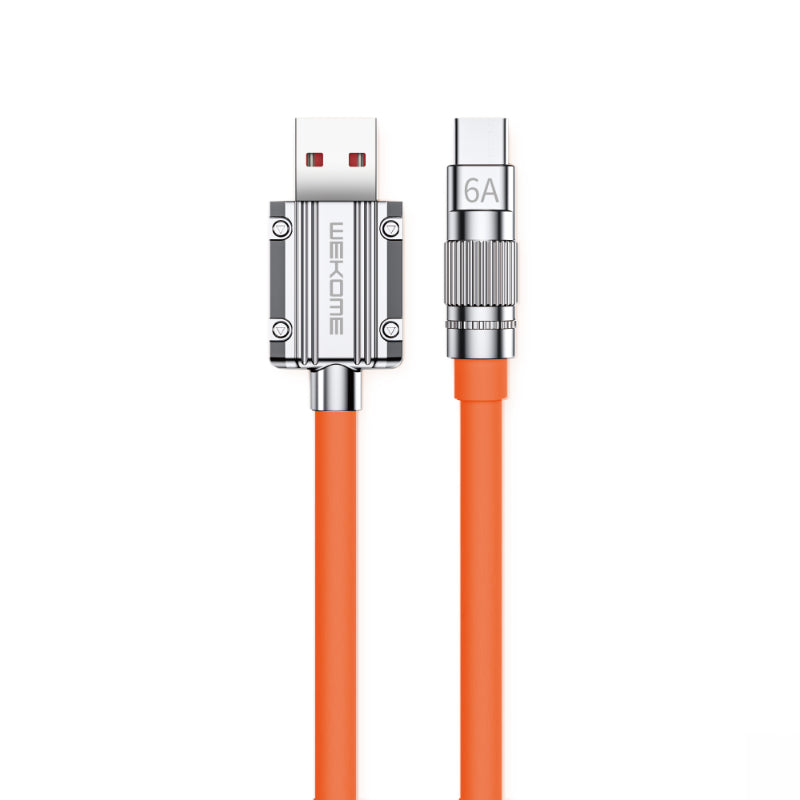 WEKOME WDC-186 Wingle Series - USB-A to USB-C greito įkrovimo kabelis 1 m (oranžinis)