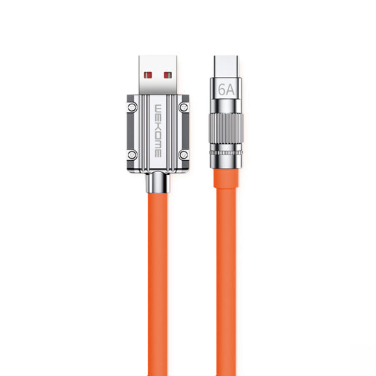 WEKOME WDC-186 Wingle Series - USB-A to USB-C greito įkrovimo kabelis 1 m (oranžinis)