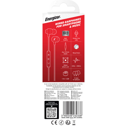 Energizer Classic CIA10 - 3.5 mm jungties laidinės ausinės (baltos)