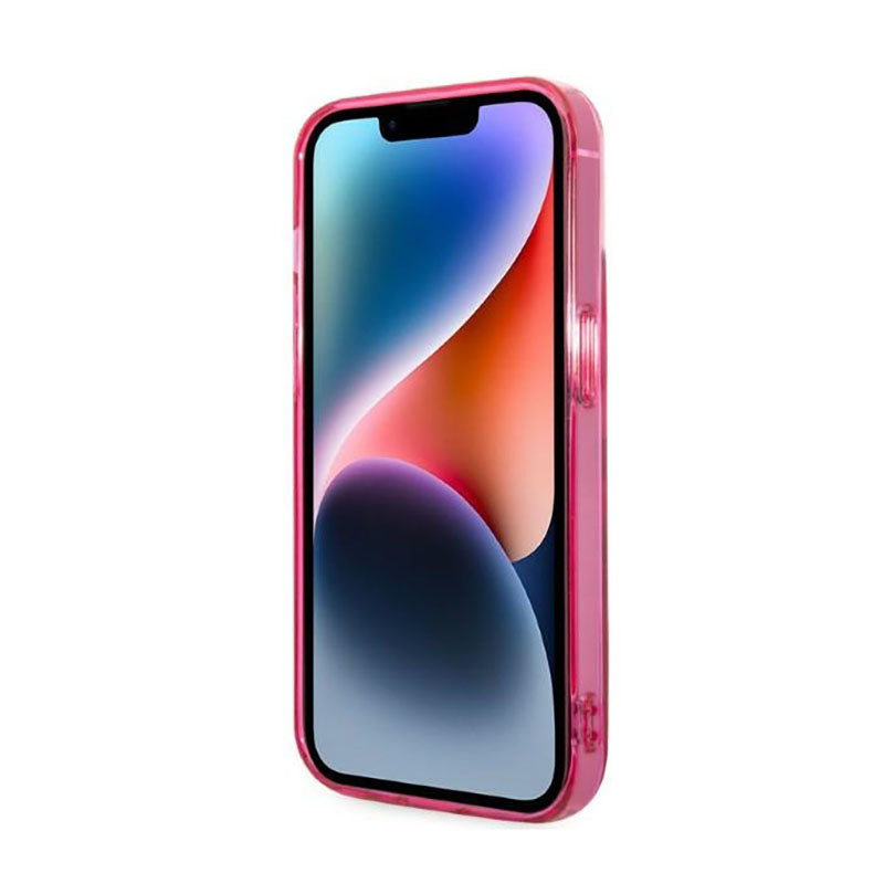 Karl Lagerfeld Gradient Ikonik Karl & Choupette – dėklas, skirtas iPhone 14 Plus (rožinis)