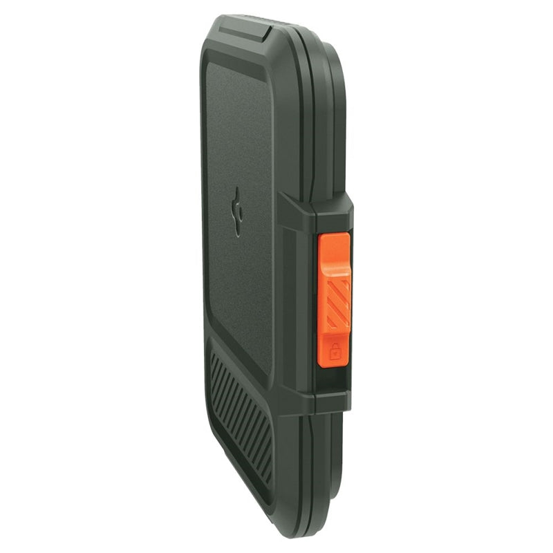 Spigen Lock Fit MagSafe – magnetinė piniginė (kariška žalia)