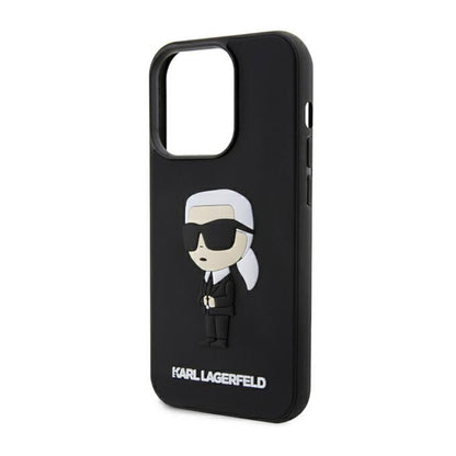 Karl Lagerfeld 3D Rubber NFT Ikonik – dėklas iPhone 14 Pro (juodas)