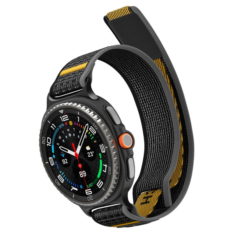 Spigen Athlex Air – Dirželis, skirtas Samsung Galaxy Watch 8 / Watch 8 Classic 40 / 44 / 46 mm (Aktyvus Juodas)