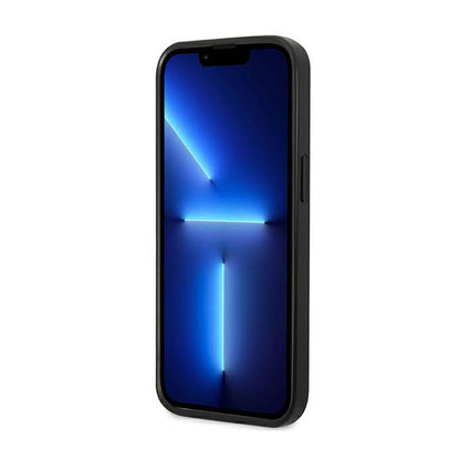 US Polo Assn Leather Stitch – dėklas, skirtas iPhone 14 Pro Max (tamsiai mėlynos spalvos)