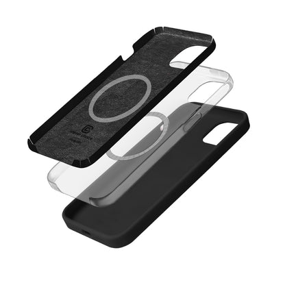 Crong Spalvos Apsauginis dėklas su MagSafe - iPhone 15 dėklas (Juodas)