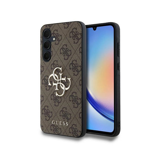 Guess 4G Big Metal Logo – dėklas Samsung Galaxy A35 5G (rudas)