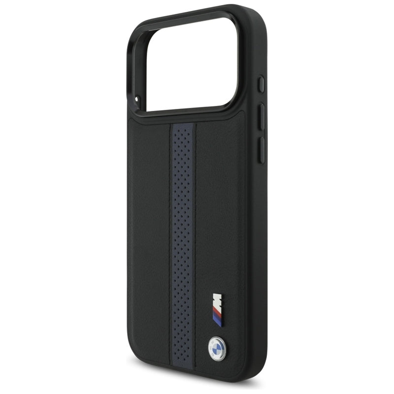 BMW M perforuotos juostelės logotipas MagSafe - iPhone 17 Pro Max dėklas (mėlynas)