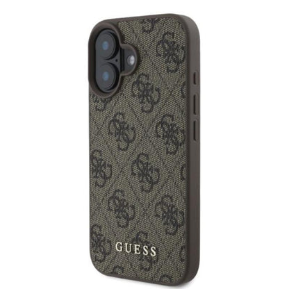 Guess 4G Classic - Dėklas iPhone 16 (rudas)