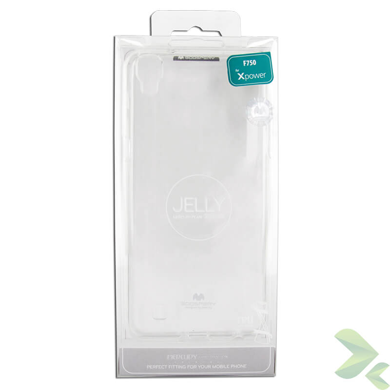 Skaidrus „Mercury Transparent Jelly“ dėklas, skirtas LG X Power (skaidrus)