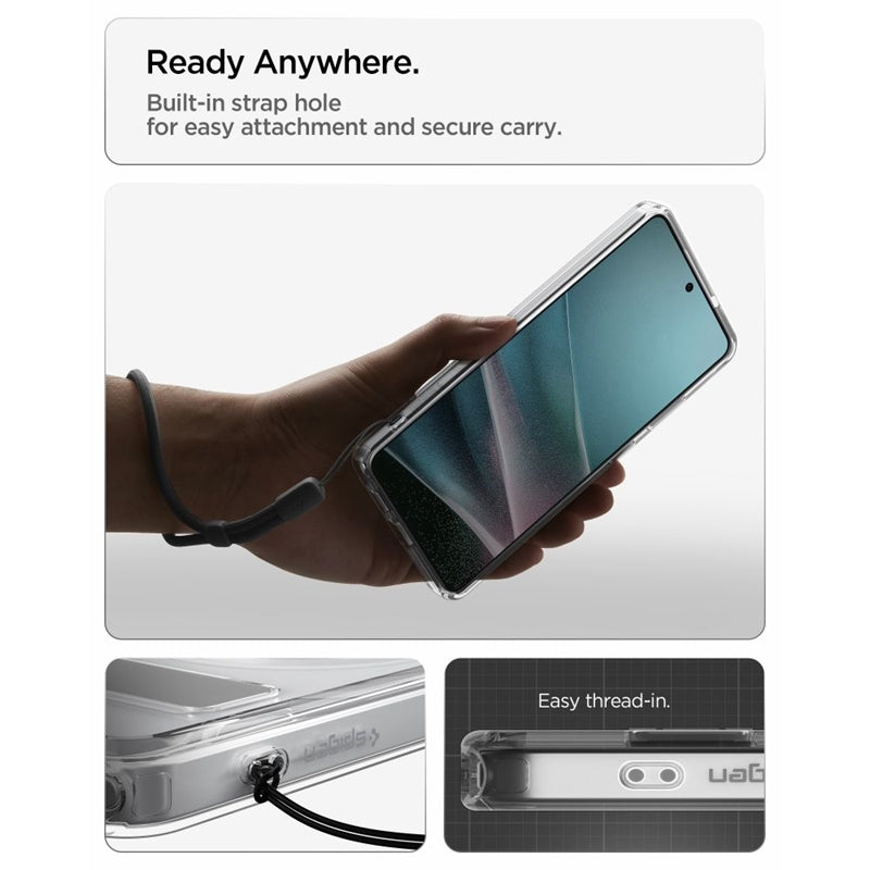 Spigen Ultra Hybrid S Mag MagSafe dėklas, skirtas Samsung Galaxy S26 Ultra (Skaidrus/Baltas)