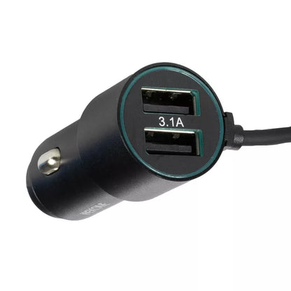 WEKOME WP-C44 Pop Digital Series - automobilinis įkroviklis su integruotu 3-in-1 USB-C / Lightning / Micro USB kabeliu ir 2x USB-A jungtimis, 33W (Juodas)