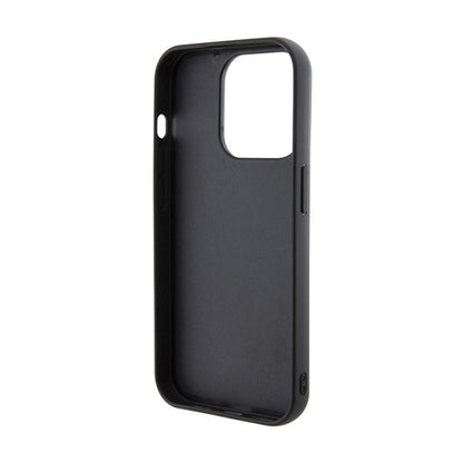 Karl Lagerfeld Gripstand Saffiano Karl & Choupette Pins - iPhone 14 Pro dėklas (juodas)
