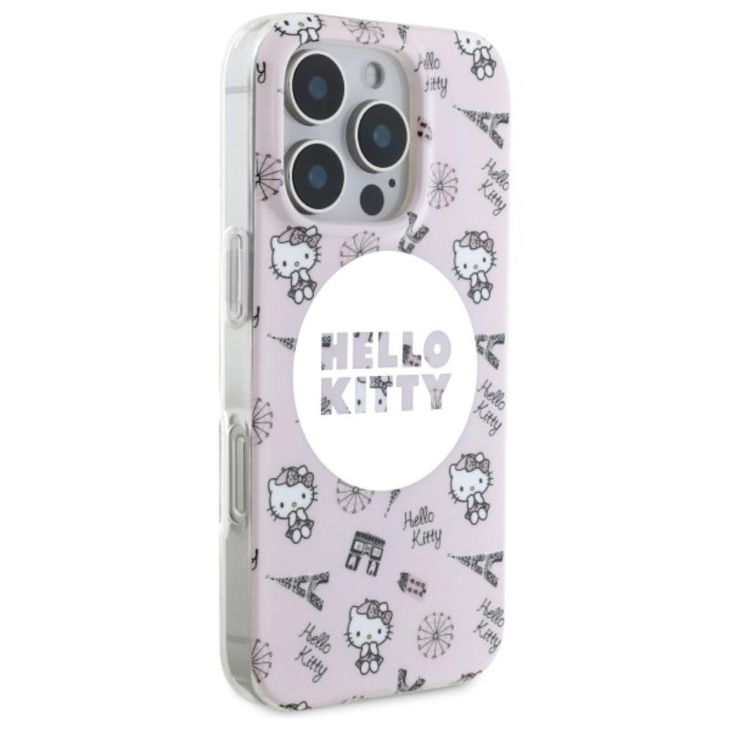 Hello Kitty IML All Over Paris MagSafe – dėklas iPhone 16 Pro (rožinis)