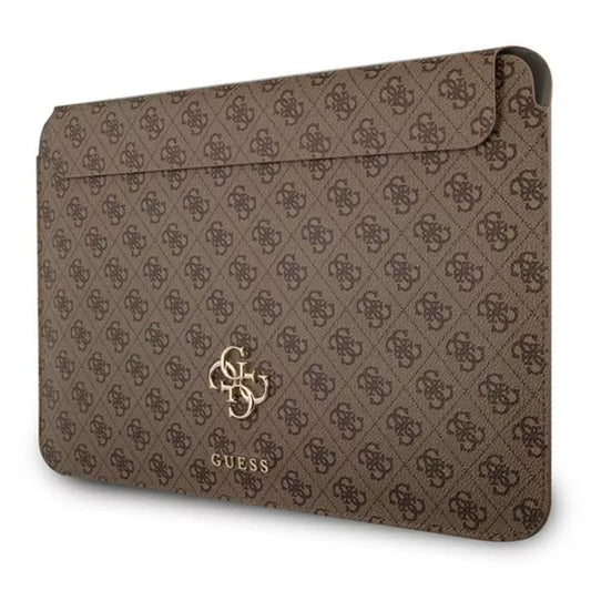 Guess 4G Big Metal Logo kompiuterio dėklas – nešiojamojo kompiuterio dėklas 13" (rudas)